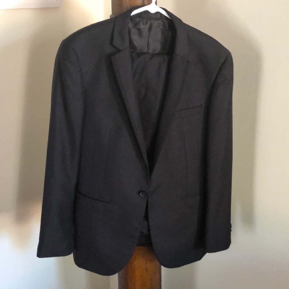 Tarocash 40R Slim Fit Black Suit